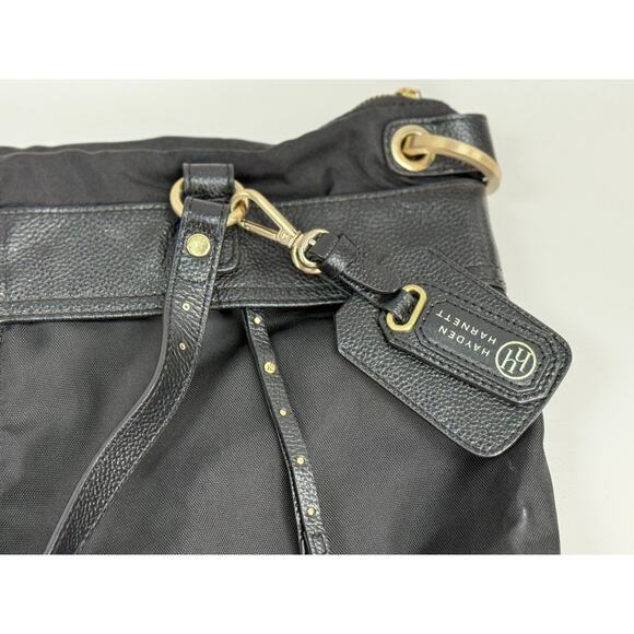 Hayden Harnett Black Ibiza Convertible Large Tote Travel Bag - Picture 3 of 14